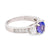 Modern tanzanite diamond 18k white gold ring