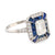 Art Deco style 1.06 carat diamond sapphire platinum ring