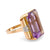 Retro 15 carat amethyst diamond 18k yellow gold cocktail ring Jack Weir & Sons