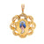 Edwardian rose cut diamond 18k yellow gold pendant