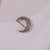 Antique diamond 18k yellow gold and silver crescent brooch Jack Weir & Sons