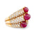 Rare Cartier Paris Burma no heat ruby diamond 18k yellow gold ring Cartier