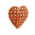 Tiffany & Co. French diamond coral 18k yellow gold heart brooch Tiffany & Co.