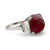 GRS 9.48 carat Burma no heat cabochon ruby diamond platinum ring Jack Weir & Sons