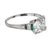 Art Deco GIA 2.23 carat diamond emerald platinum engagement ring Jack Weir & Sons