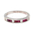 Mid Century ruby diamond platinum wedding band Jack Weir & Sons