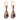 Edwardian 2.50 carat sapphire diamond 14k rose gold drop earrings Jack Weir & Sons
