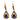 Edwardian 2.50 carat sapphire diamond 14k rose gold drop earrings Jack Weir & Sons