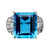 Art Deco 19.02 carat aquamarine diamond platinum cocktail ring Jack Weir & Sons