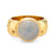 Retro moonstone engraved with the face of the moon 18k yellow gold ring Jack Weir & Sons