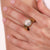 Retro moonstone engraved with the face of the moon 18k yellow gold ring Jack Weir & Sons