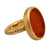 Carnelian 18k yellow gold "Apollo" intaglio ring