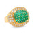 Contemporary 3.50 carat invisible set emerald diamond 18k yellow gold ring Jack Weir & Sons