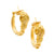 Zolotas vintage 18k yellow gold ram hoop earrings Zolotas