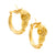 Zolotas vintage 18k yellow gold ram hoop earrings Zolotas