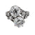 French GIA 4.03 carat total weight diamond 18k white gold Toi Et Moi ring Jack Weir & Sons