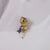 Vintage French garnet 18k yellow gold enamel bird brooch Jack Weir & Sons