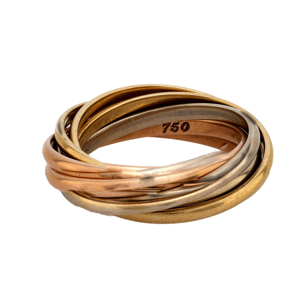 Cartier Paris 18k gold trinity 7 row band Cartier