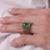 Boucheron Paris 4.40 carat cabochon emerald 18k yellow gold band Boucheron