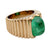 Boucheron Paris 4.40 carat cabochon emerald 18k yellow gold band Boucheron