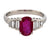 Vintage GIA 2.03 carat Burma ruby diamond platinum ring Jack Weir & Sons