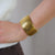 Vintage Italy 18k yellow gold Tubogas style cuff bangle