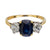 Victorian GIA 1.50 carat no heat sapphire diamond 18k yellow gold ring Jack Weir & Sons