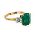 Mid Century GIA 3.25 carat Colombian emerald diamond 18k yellow gold ring Jack Weir & Sons