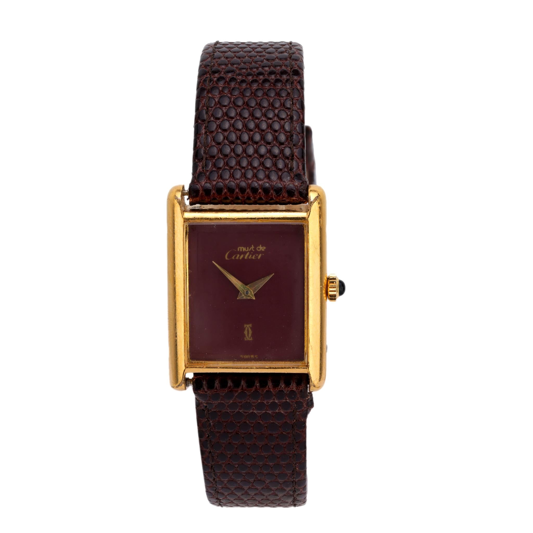 Cartier gold plated Tank watch Cartier