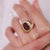 Vintage carnelian 18k yellow gold intaglio ring Jack Weir & Sons