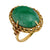 Vintage cabochon jade 18k yellow gold cocktail ring Jack Weir & Sons