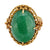 Vintage cabochon jade 18k yellow gold cocktail ring Jack Weir & Sons