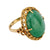 Vintage cabochon jade 18k yellow gold cocktail ring Jack Weir & Sons