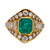 Vintage GIA 2 carat Colombian emerald diamond 18k yellow gold ring Jack Weir & Sons