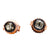 Antique .60 carat diamond 14k rose gold and silver stud earrings