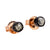 Antique .60 carat diamond 14k rose gold and silver stud earrings