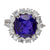 Vintage 6.66 carat tanzanite diamond platinum cocktail ring Jack Weir & Sons