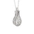 Vintage 1.01 carat pear shape diamond drop 18k white gold necklace Jack Weir & Sons