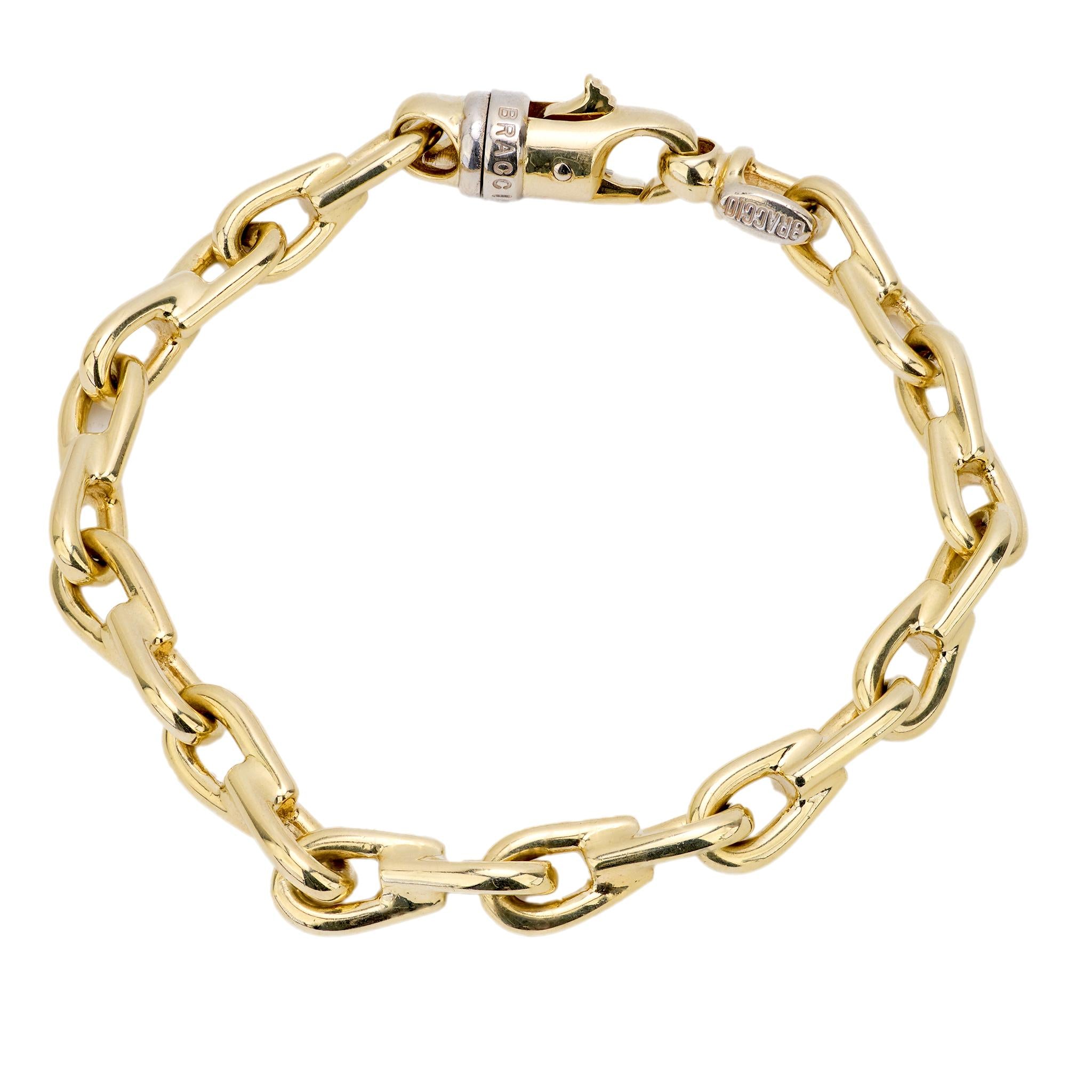 Braccio 14k yellow and white gold link bracelet Jack Weir & Sons