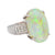 Vintage 9.77 carat cabochon opal diamond platinum cocktail ring Jack Weir & Sons