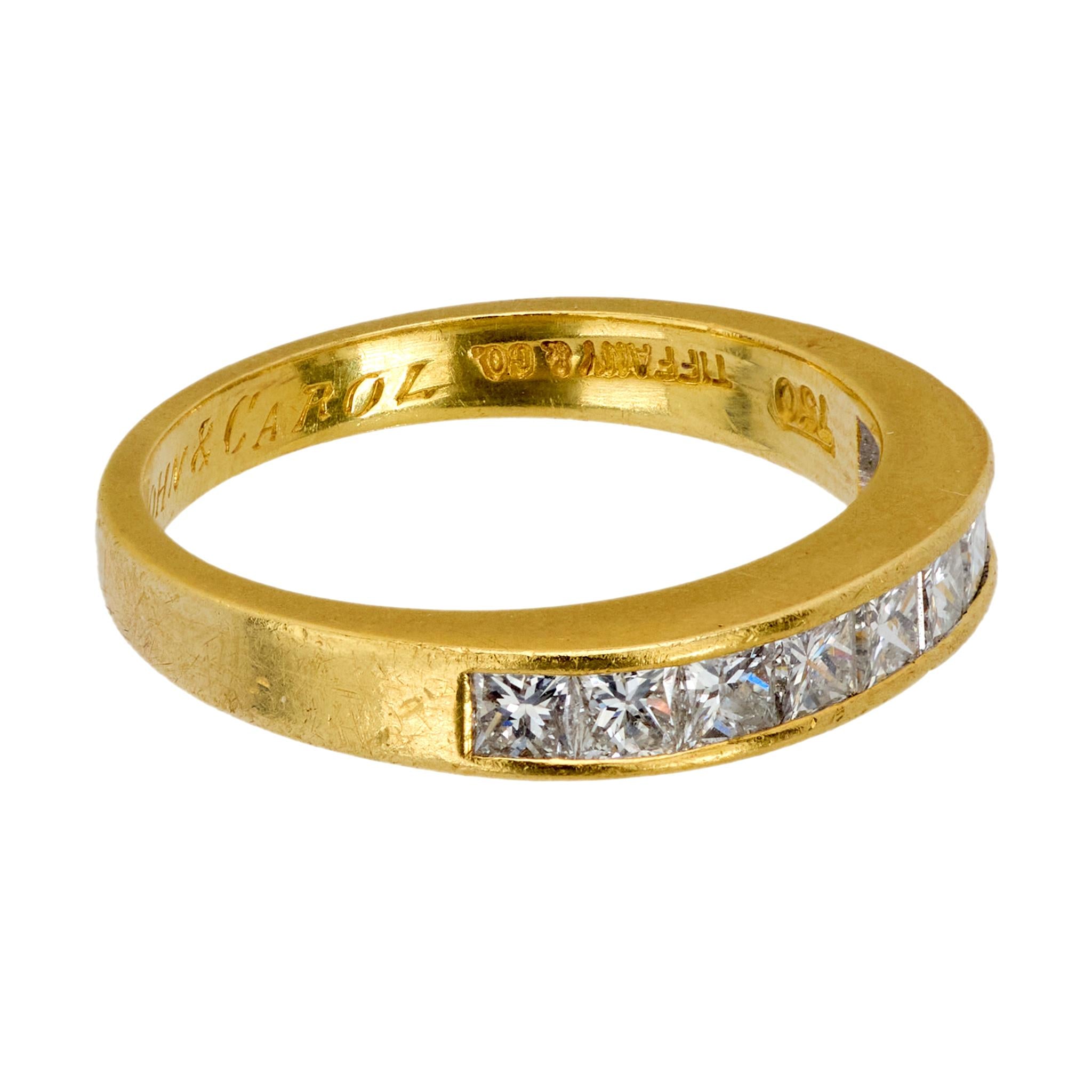 Vintage Tiffany carat diamond 18k yellow gold wedding