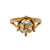 Vintage 1.50 carat old mine diamond 18k yellow gold spray ring Jack Weir & Sons