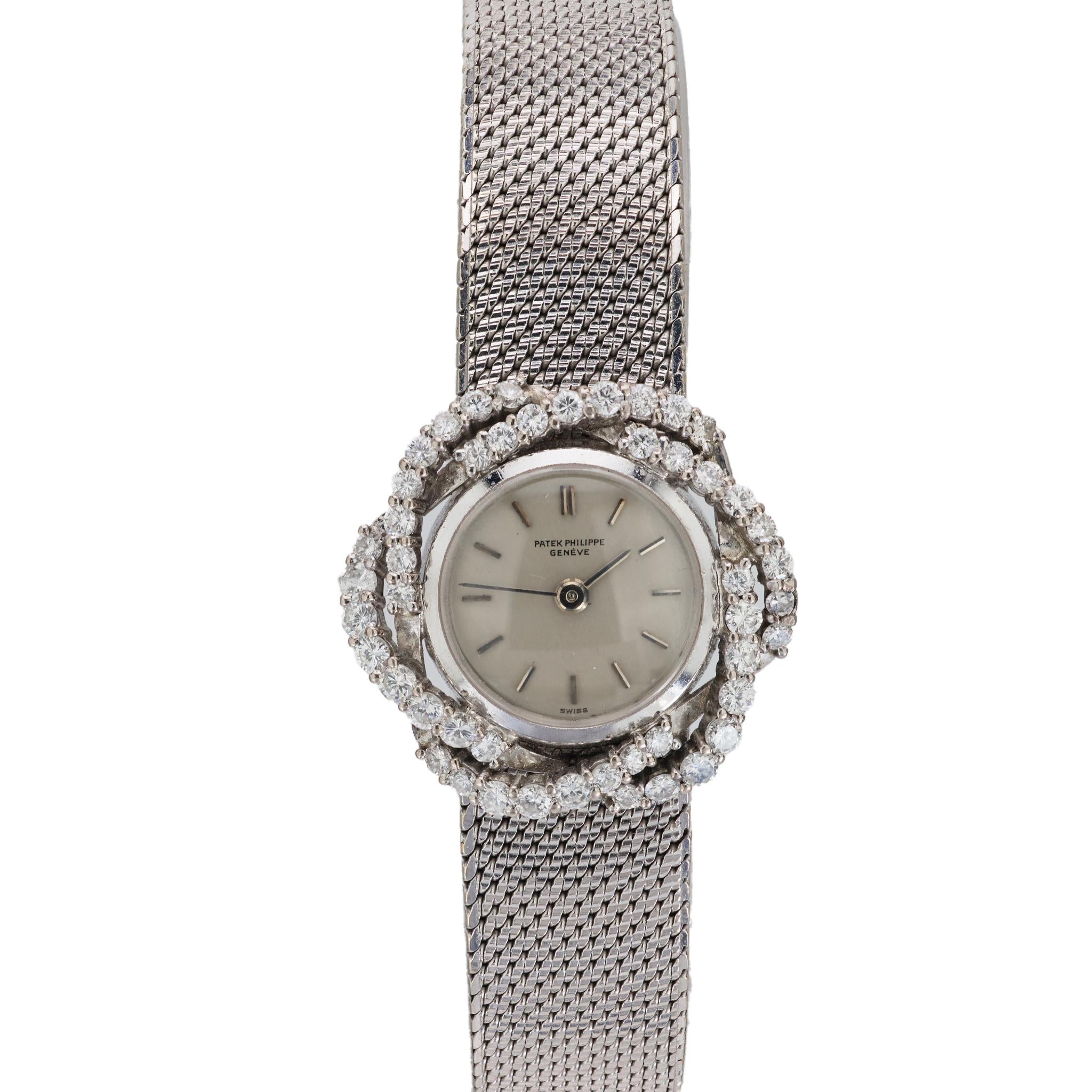 Patek Philippe Genéve diamond 18k white gold watch Patek Philippe