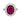 French AGL 2.60 carat ruby diamond platinum 18k white gold cluster ring