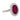 French AGL 2.60 carat ruby diamond platinum 18k white gold cluster ring