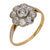 Victorian diamond 18k yellow gold and platinum flower ring