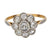 Victorian diamond 18k yellow gold and platinum flower ring