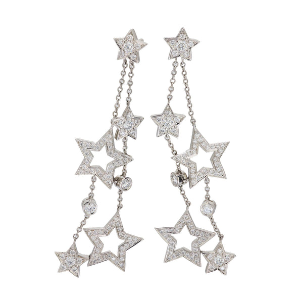 Vintage Tiffany & Co. diamond platinum star dangle earrings Tiffany & Co.