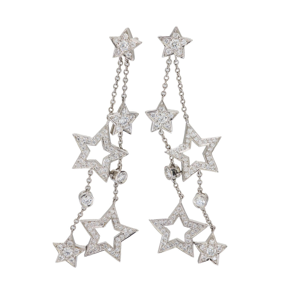 Vintage Tiffany & Co. diamond platinum star dangle earrings Tiffany & Co.