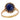 Victorian GIA 4.10 carat cabochon cut no heat sapphire 14k yellow gold ring